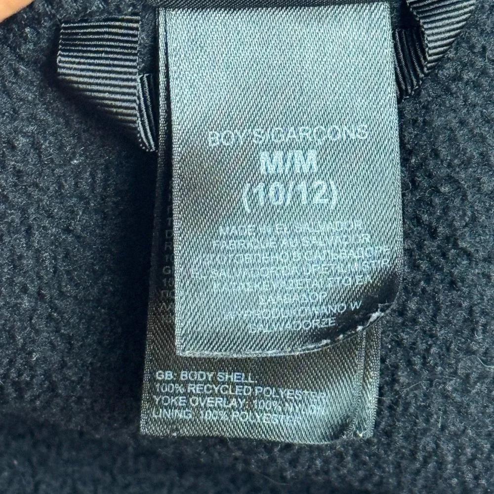 The North Face Jacket Boys Medium‎ Black Denali Fleece Polartec Full Zip Hiking